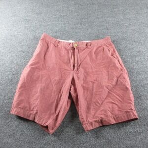 J.Crew Shorts Mens 33 Red Chino Canvas Flat Front 10 Inseam‎ Pockets Casual